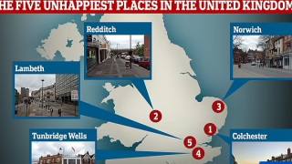 An Interesting Survey: Which Is the Unhappiest Area in UK?